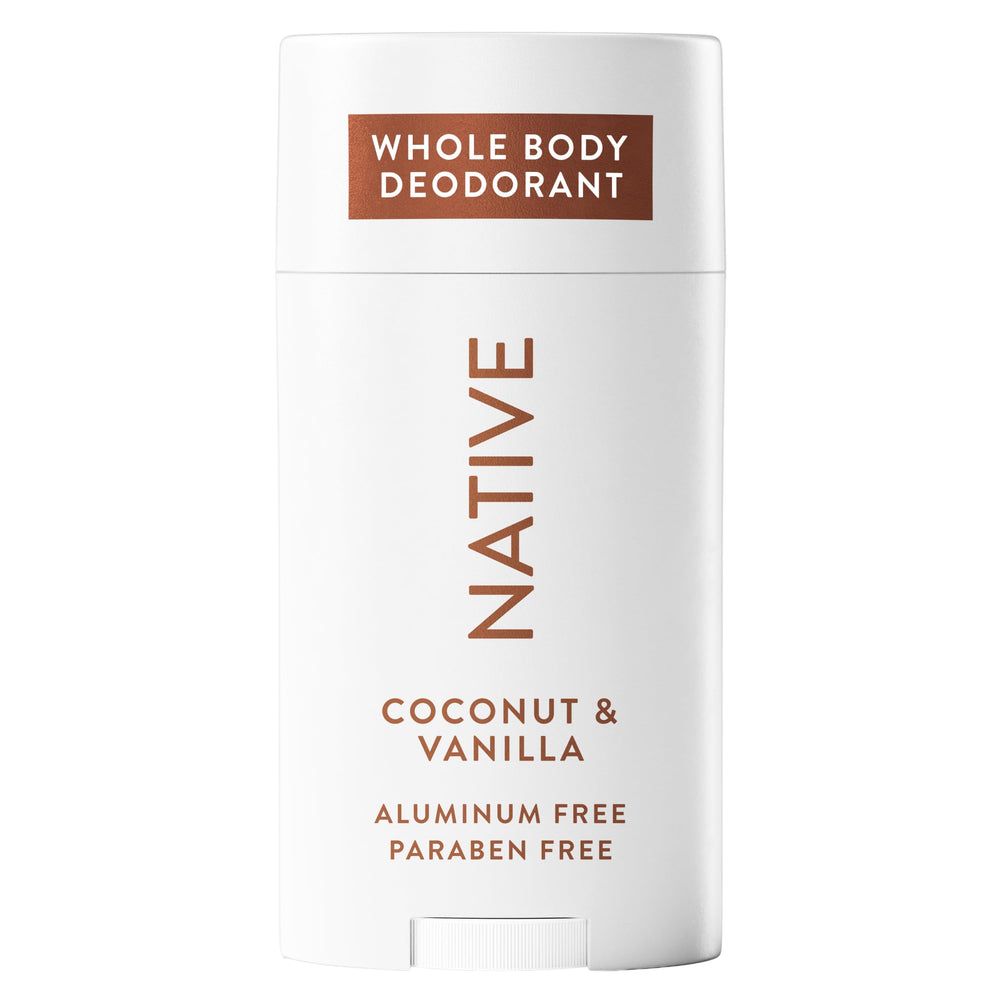 Native desodorante barra todo el cuerpo: aroma coco-vanilla y protección prolongada.