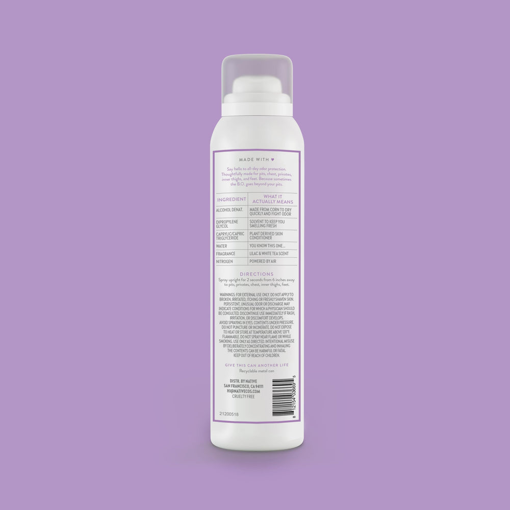 Native desodorante para piel sensible, ingredientes limpios y derivados naturales