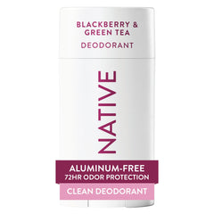 Native Desodorante Mora y Té Verde en empaque, protección de olor de 72 horas.