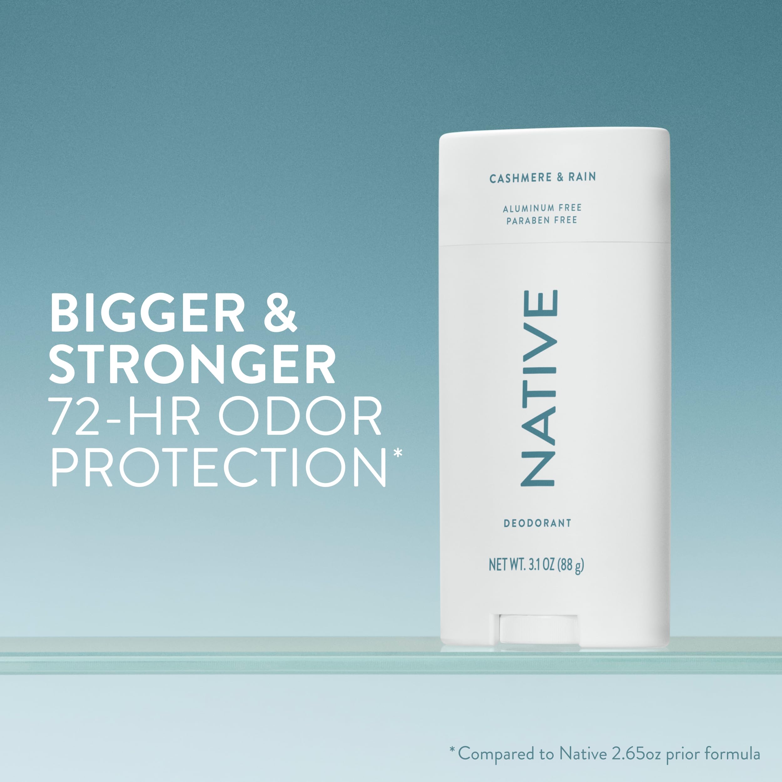 Native desodorante, protección de 72 horas para todo el día.