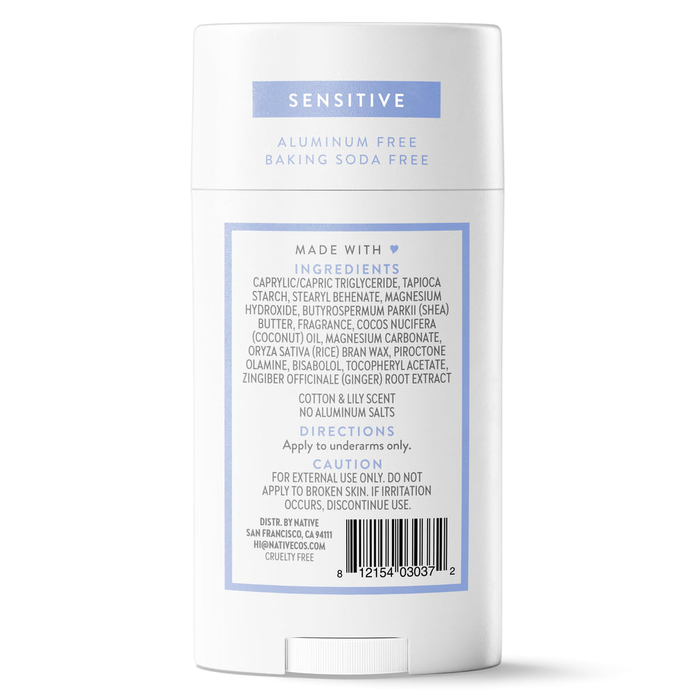 Native Desodorante Sensible sin residuo blanco, opción práctica para cualquier look