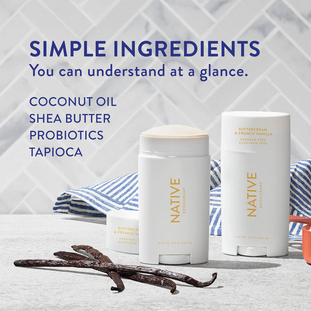 Tubo compacto Native Buttercream‑Vanilla, perfecto para viajar y llevar.