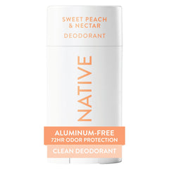 Desodorante Native Sweet Peach & Nectar, botella visible, protección de olor diaria