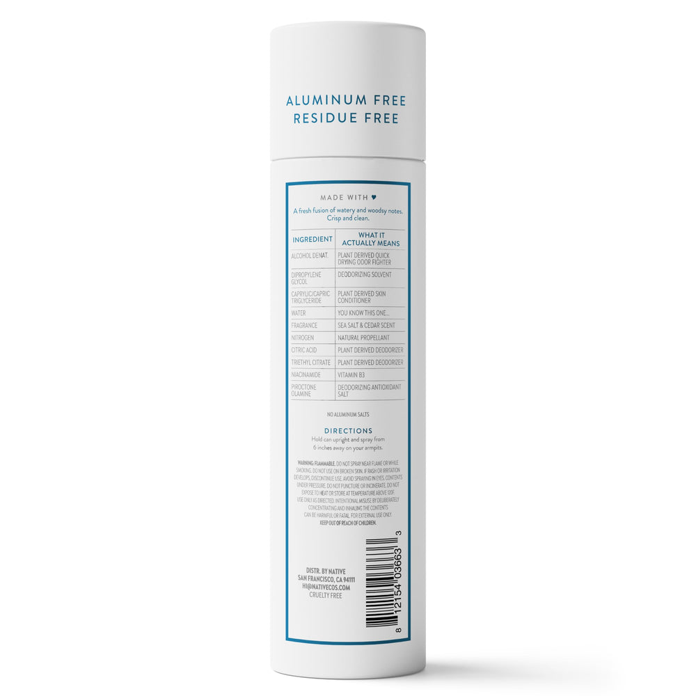 Native spray, aplicación ligera tipo bruma y frescura instantánea