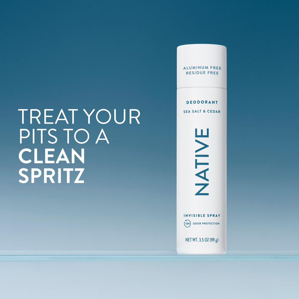 Native spray desodorante, aplicación suave y secado rápido