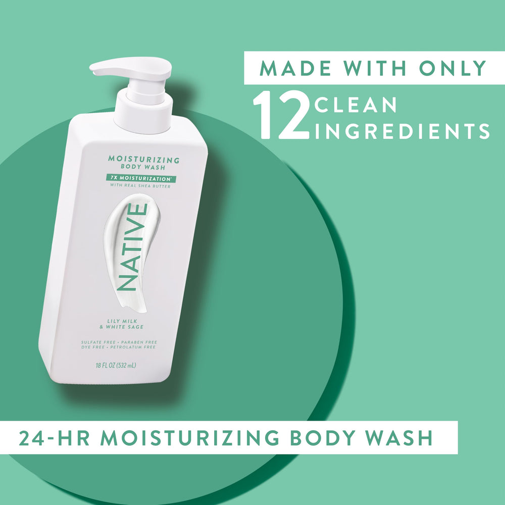Native Ducha 18 oz, envase práctico para rutina diaria.