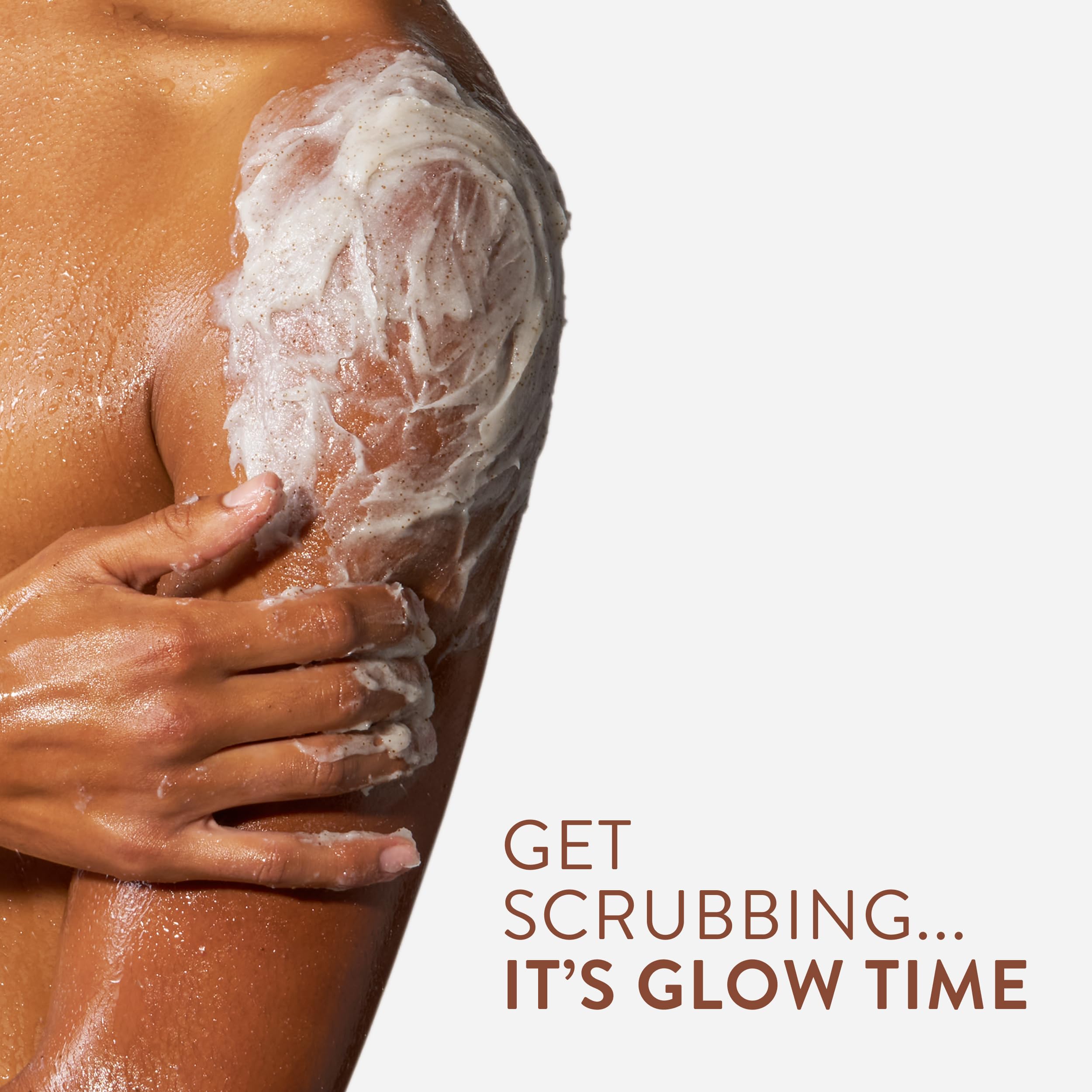 Native Exfoliating Body Scrub, aplicación en ducha para exfoliación suave.