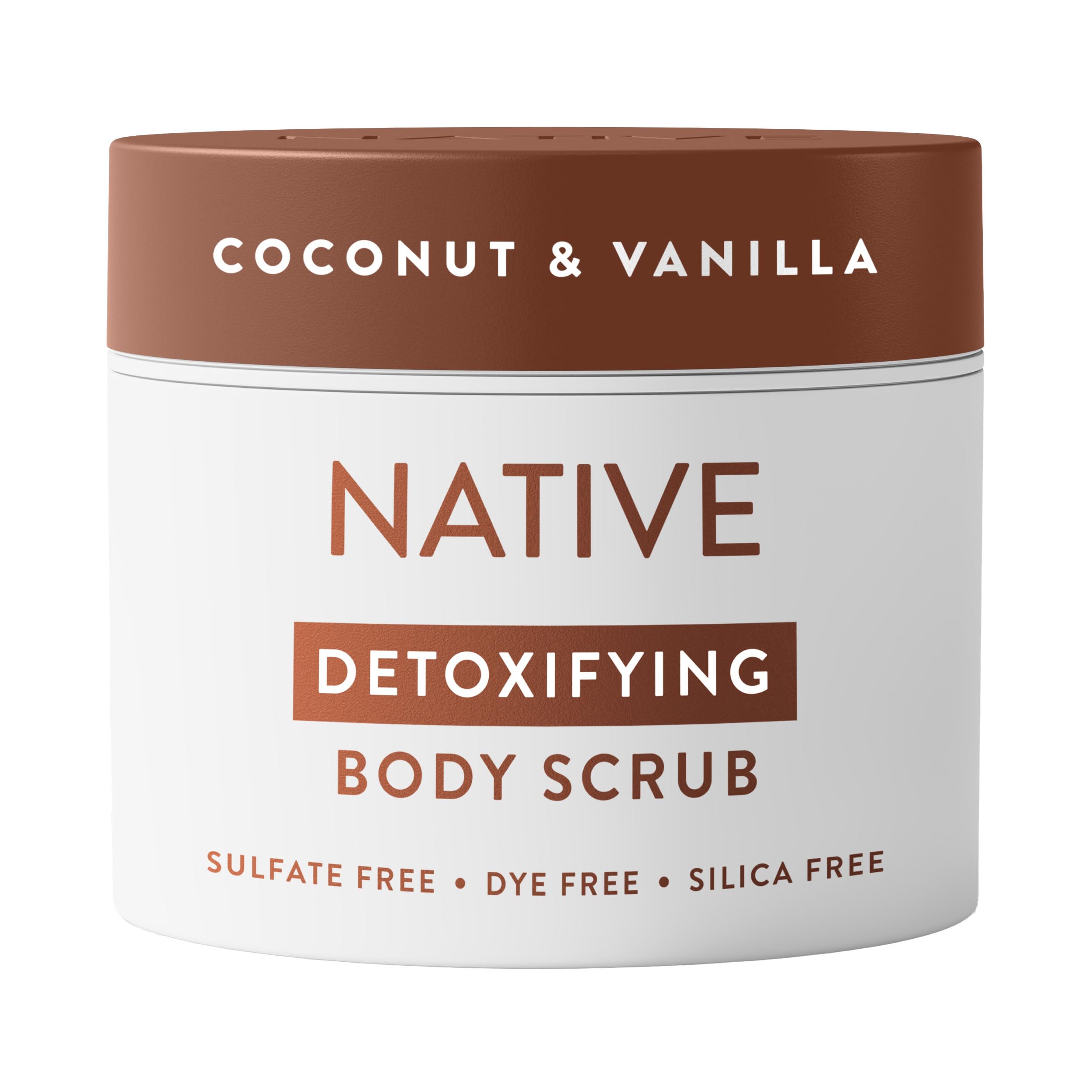 Native Exfoliating Body Scrub, textura cremosa, piel suave y radiante tras uso suave.