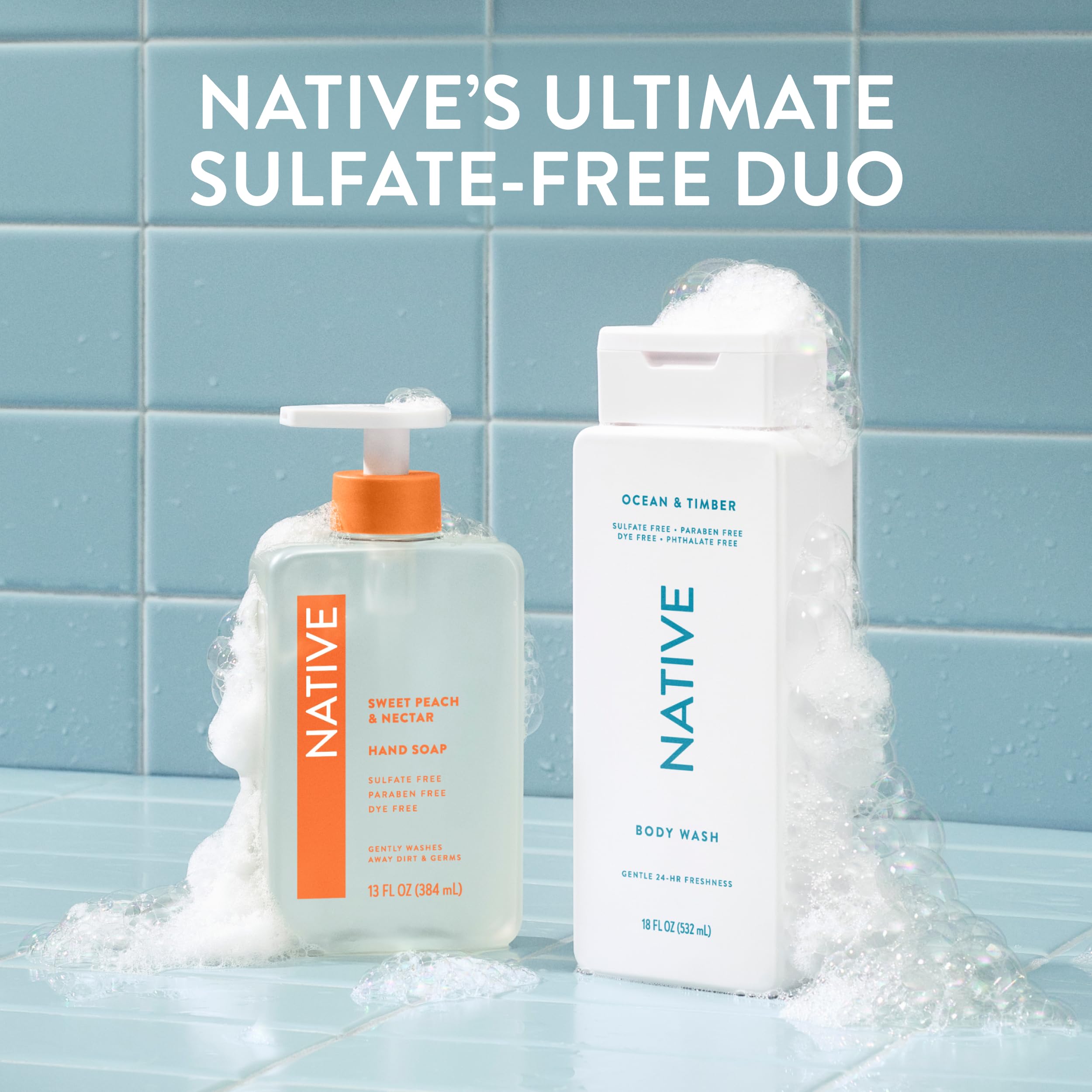 Native Gel de Ducha escena de ducha relajante y aroma agradable