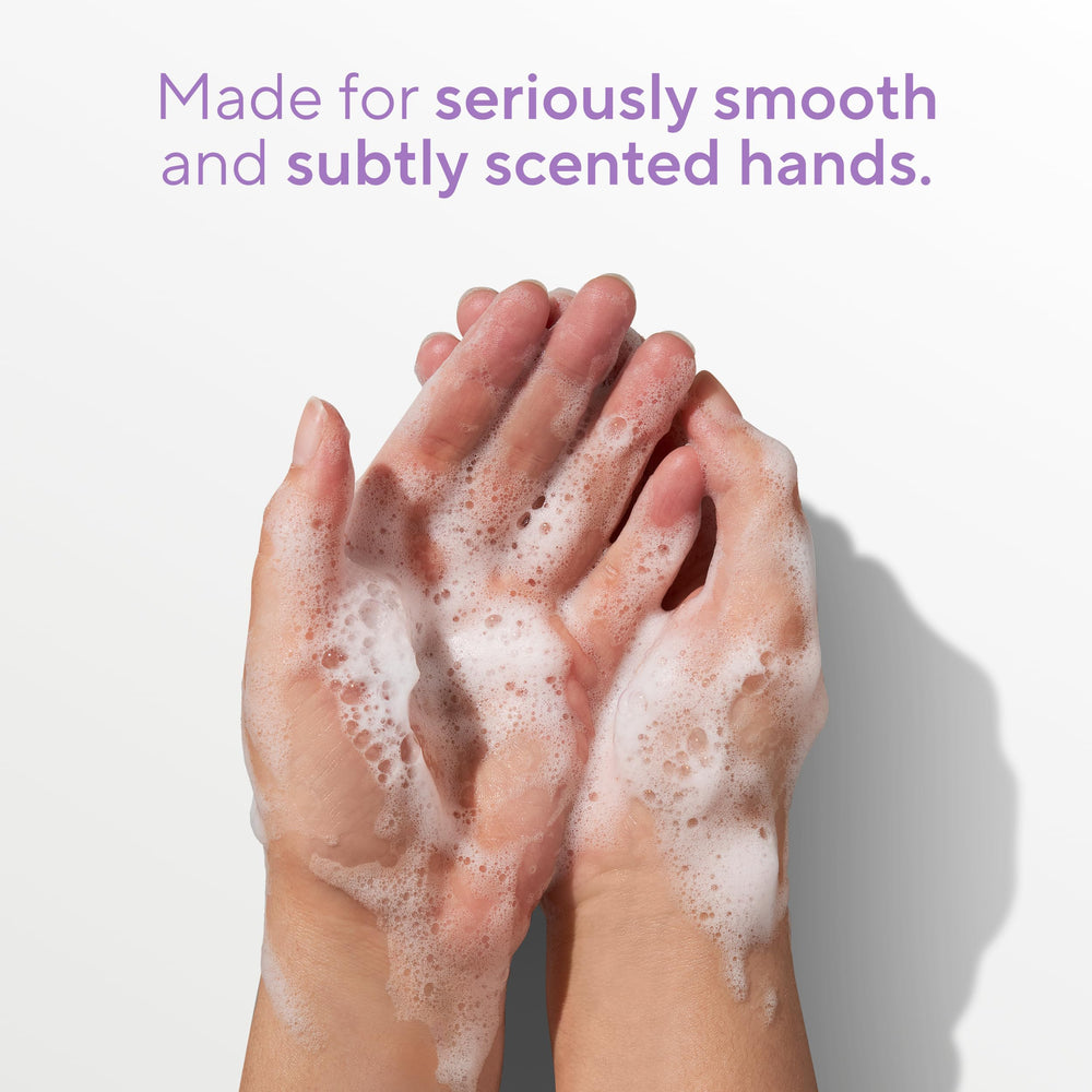 Native Hand Soap Lilac scent with blossoms evokes fresh, inviting bathroom moments