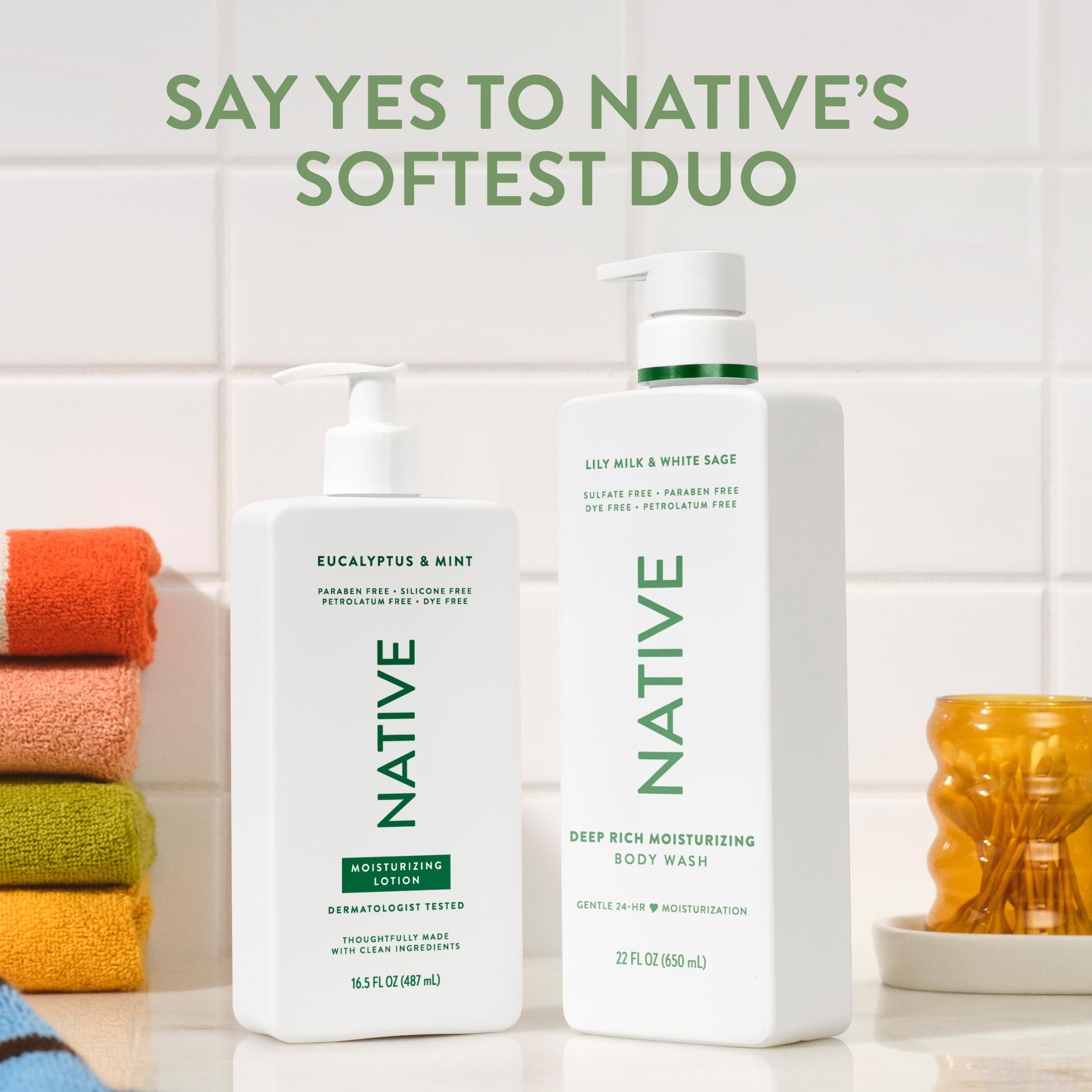 Hidratación de 24 horas tras cada lavado con Native Lily Milk & White Sage.