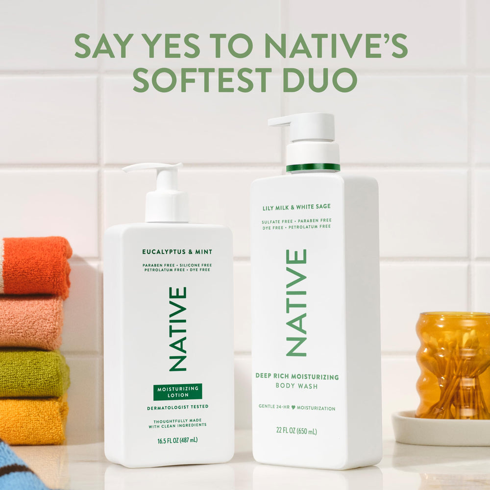 Hidratación de 24 horas tras cada lavado con Native Lily Milk & White Sage.