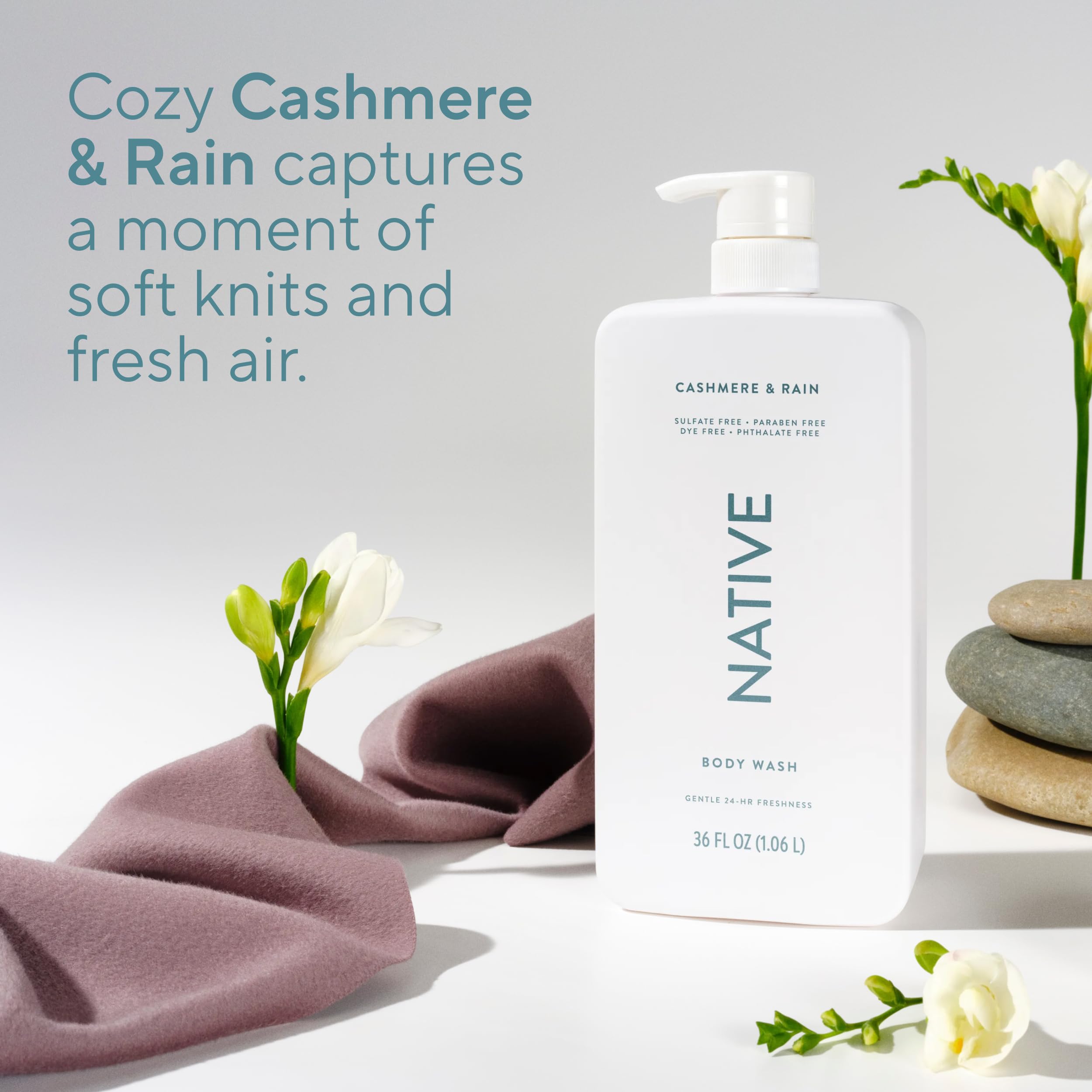 Native jabon cuerpo aroma cashmere y lluvia para despertar los sentidos