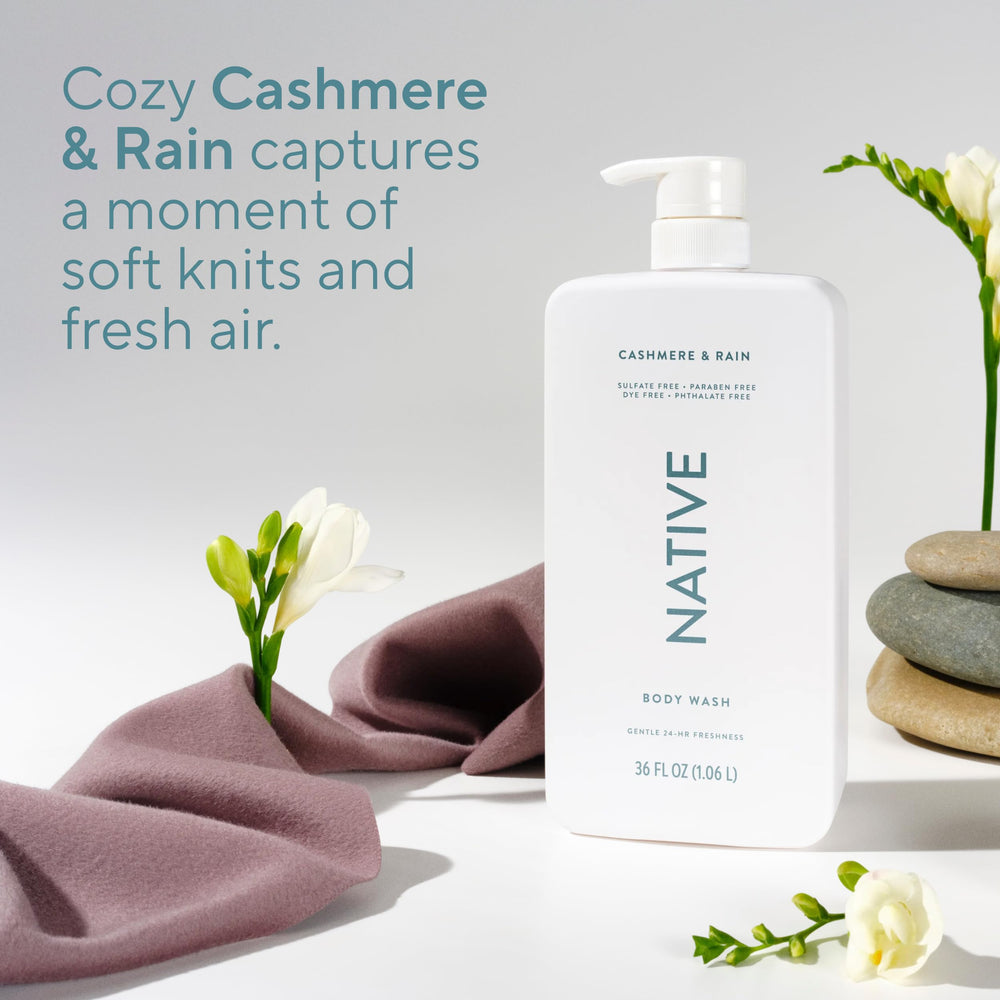 Native jabon cuerpo aroma cashmere y lluvia para despertar los sentidos