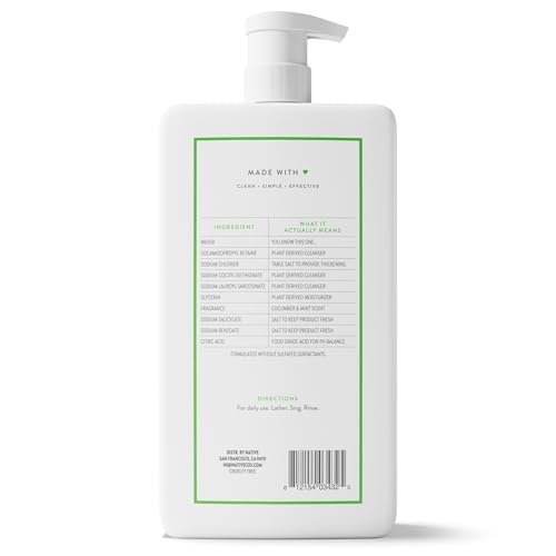Native limpiador corporal: fragancia pepino-menta distintiva para despertar los sentidos.