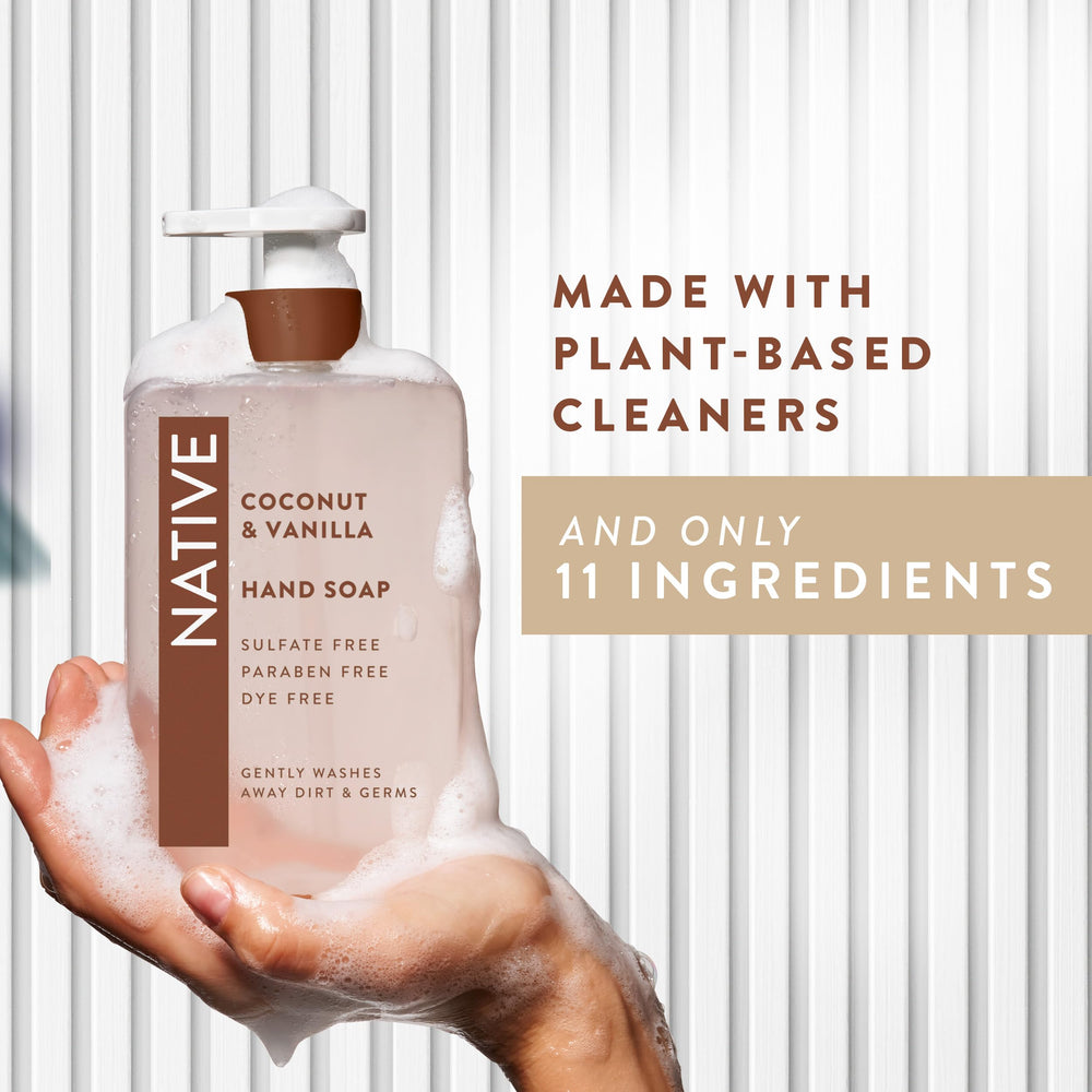Plant-based cleaners and naturally derived ingredients in Native soap