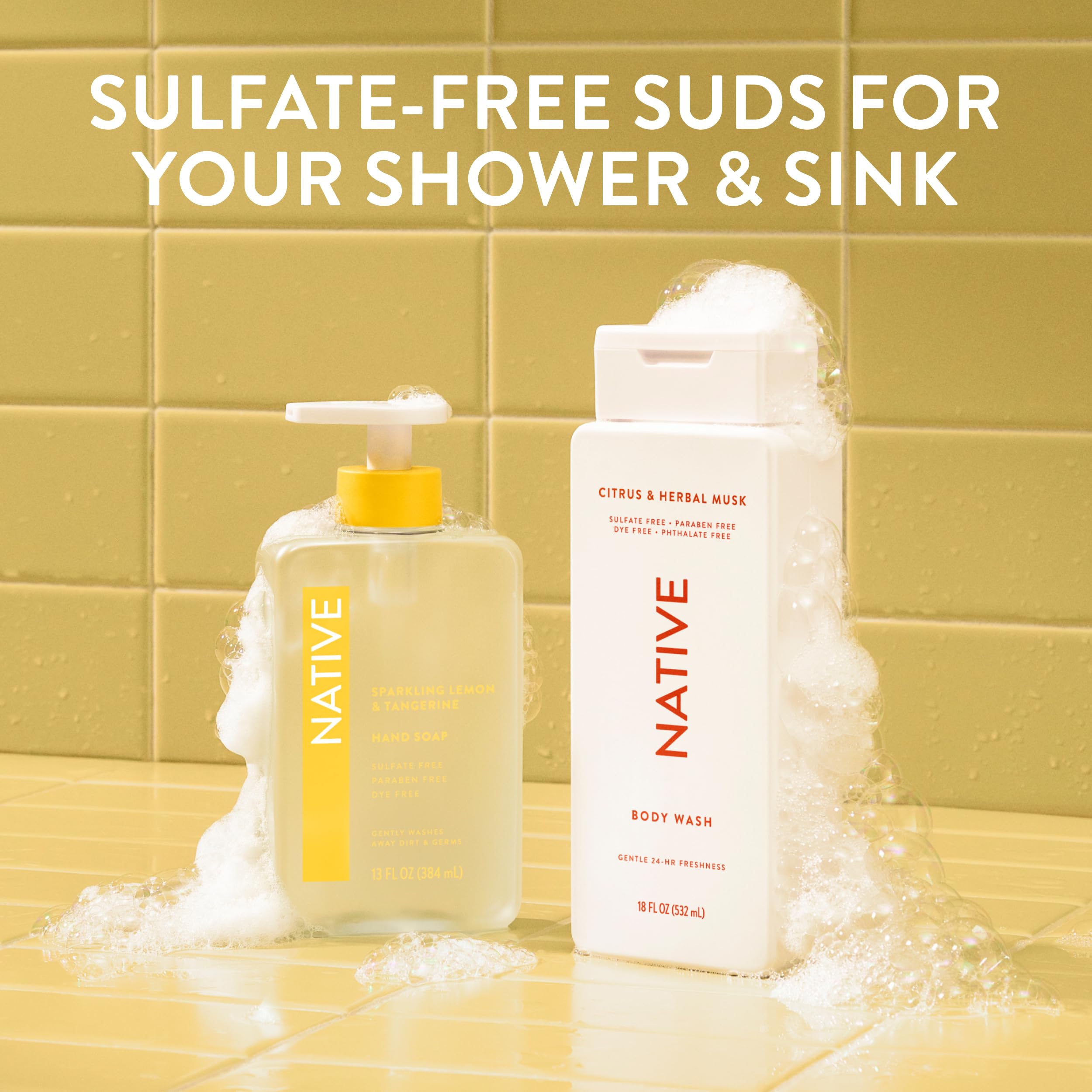 Native Liquid Hand Soap free from sulfates parabens and dyes for comfortable cleansing