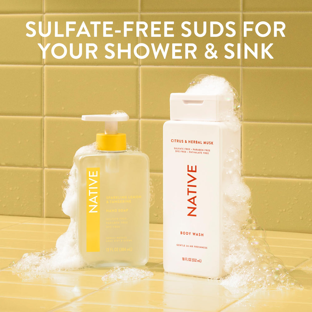 Native Liquid Hand Soap free from sulfates parabens and dyes for comfortable cleansing