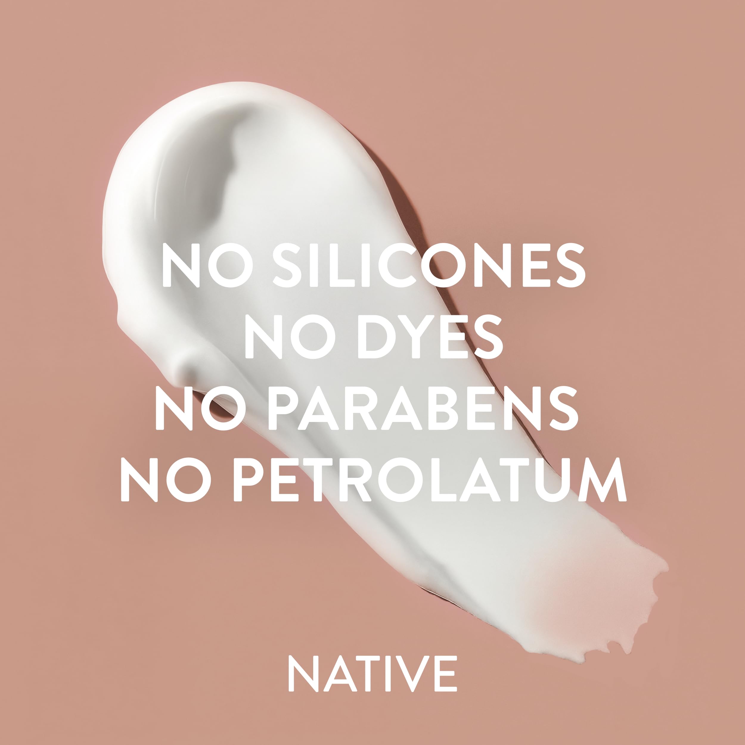 Fórmula limpia de Native sin silicones ni parabenos.