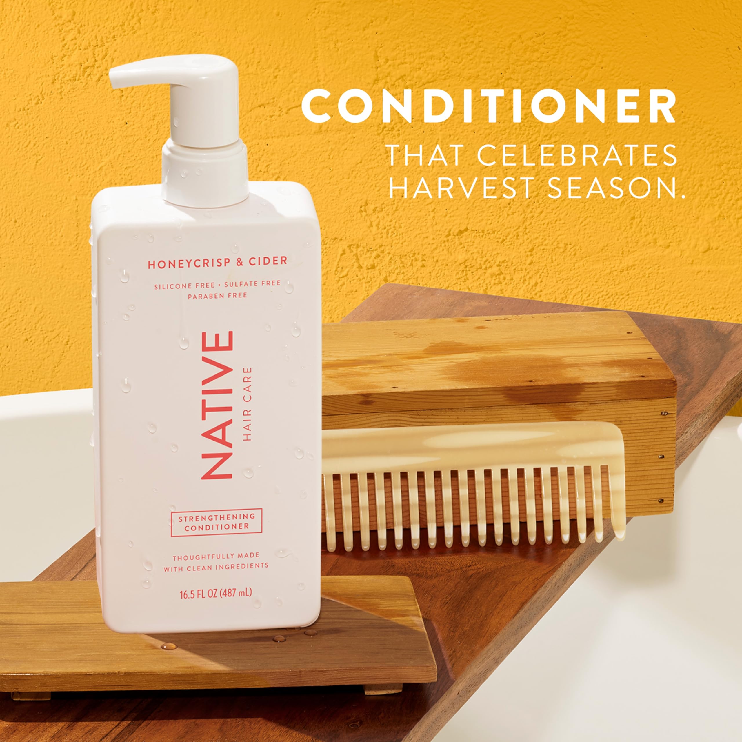 Native packaging closeup label highlights naturally derived ingredients for skin care.