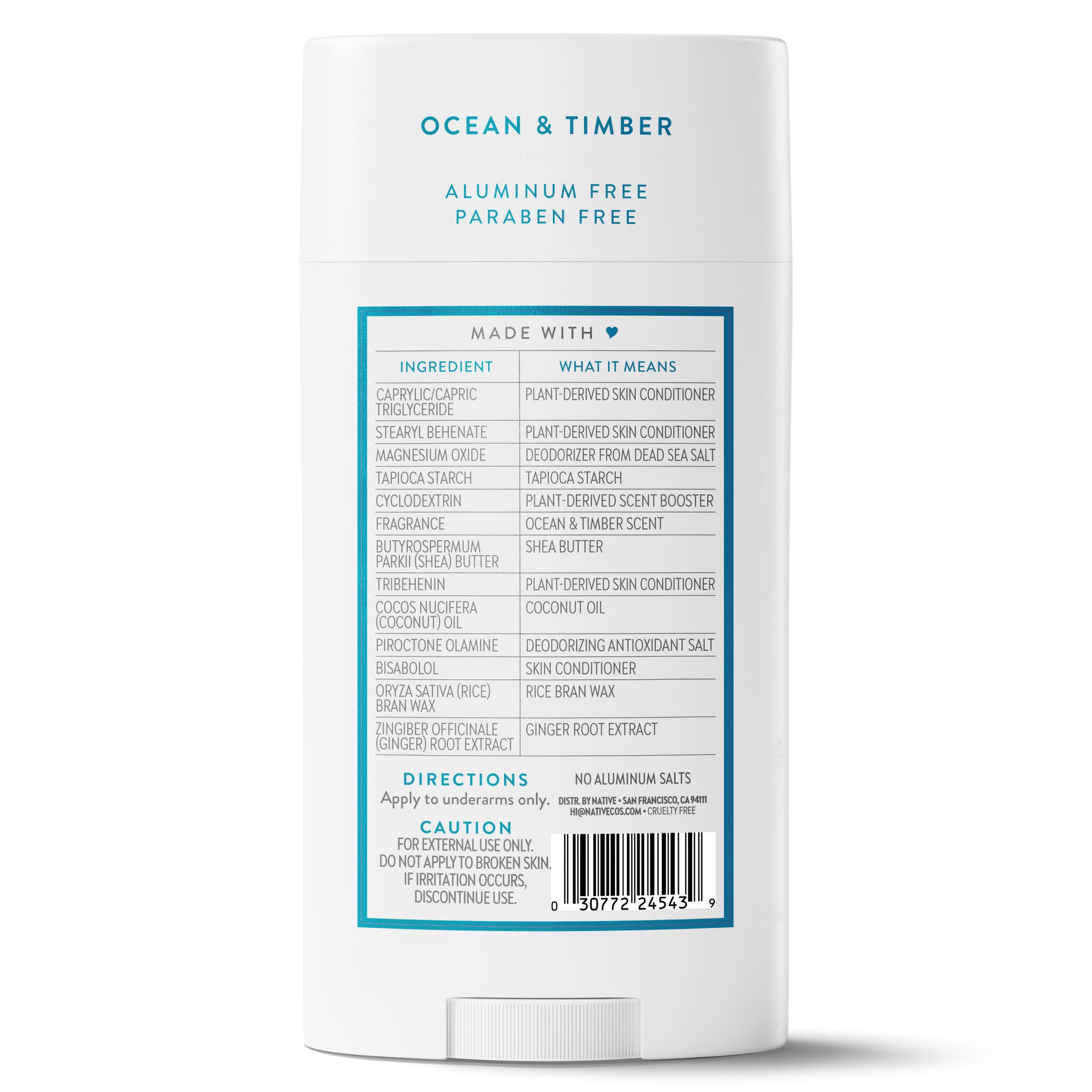 Piel sensible: Native dermatológicamente probado para uso diario.