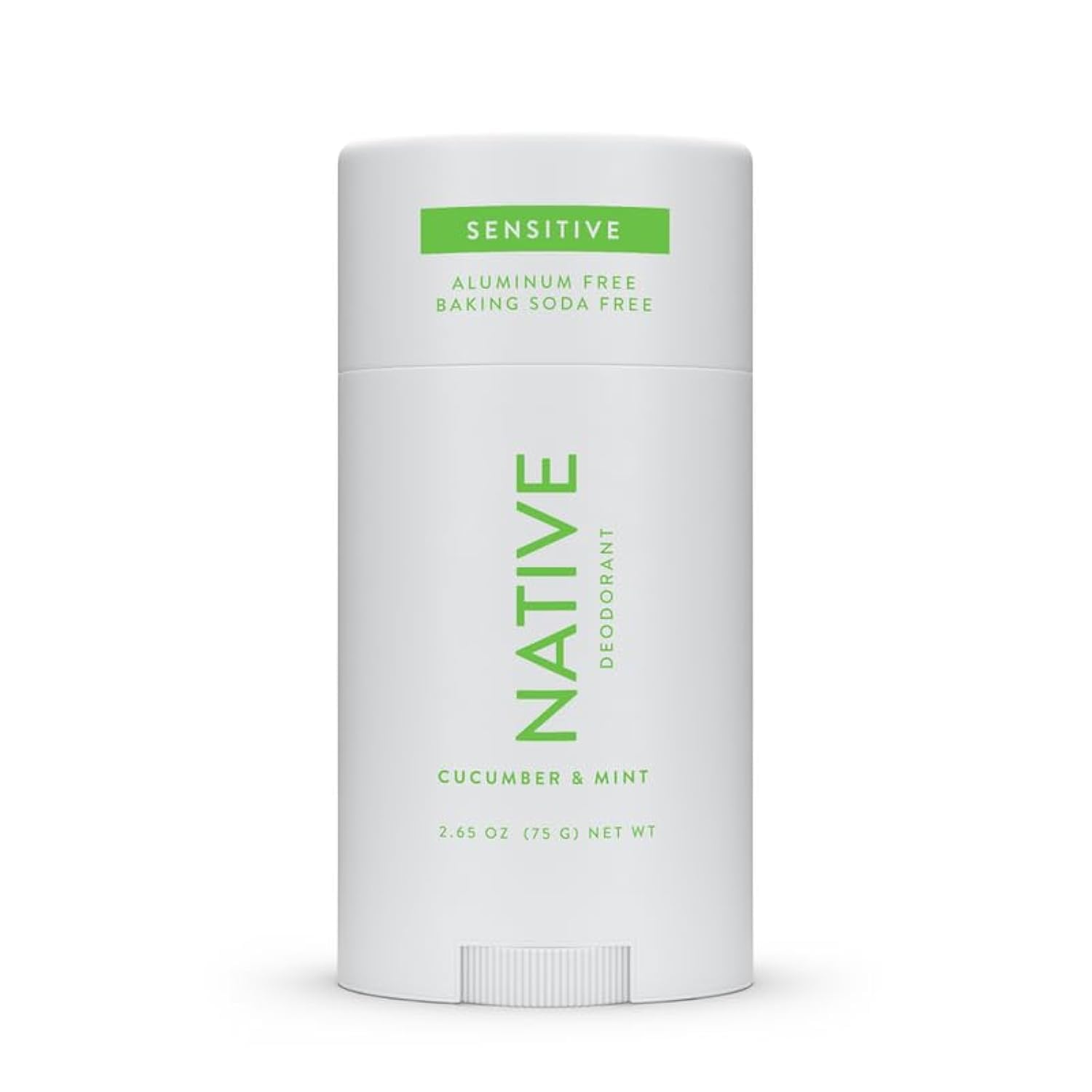 Native Sensible Desodorante: aplicación en botella para uso diario sin irritación.