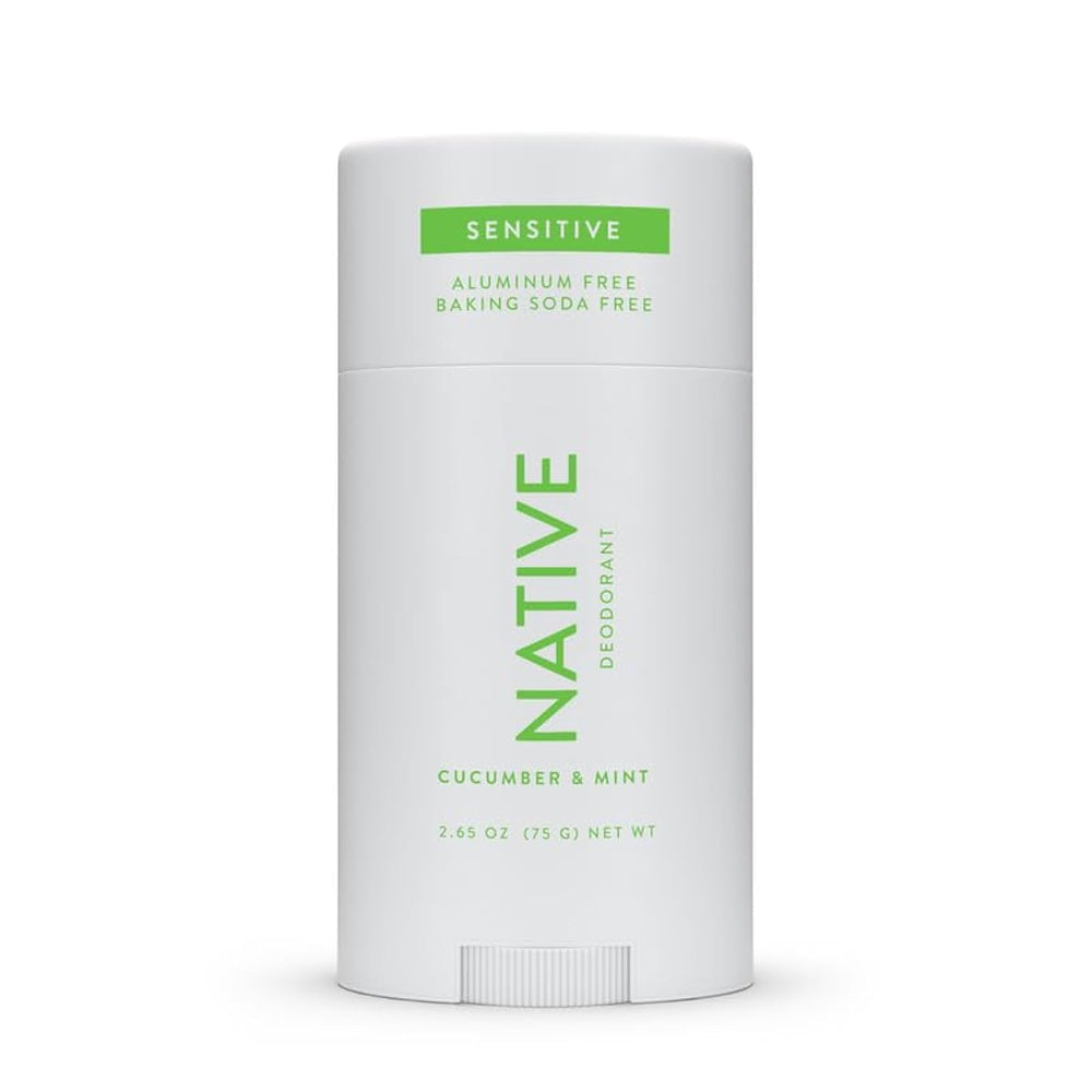 Native Sensible Desodorante: aplicación en botella para uso diario sin irritación.