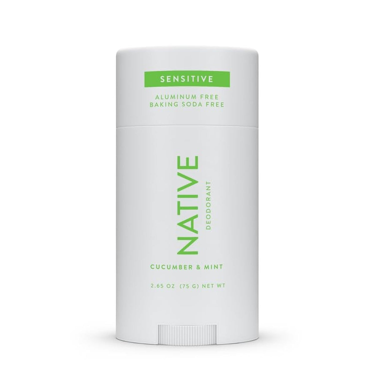 Native Sensible Desodorante: aplicación en botella para uso diario sin irritación.