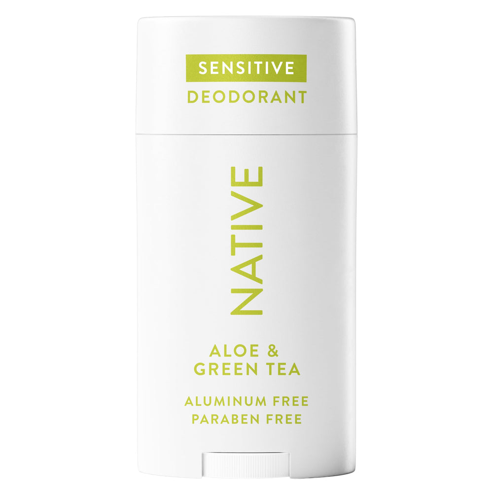 Desodorante Native Sensible sin aluminio en barra para uso diario.