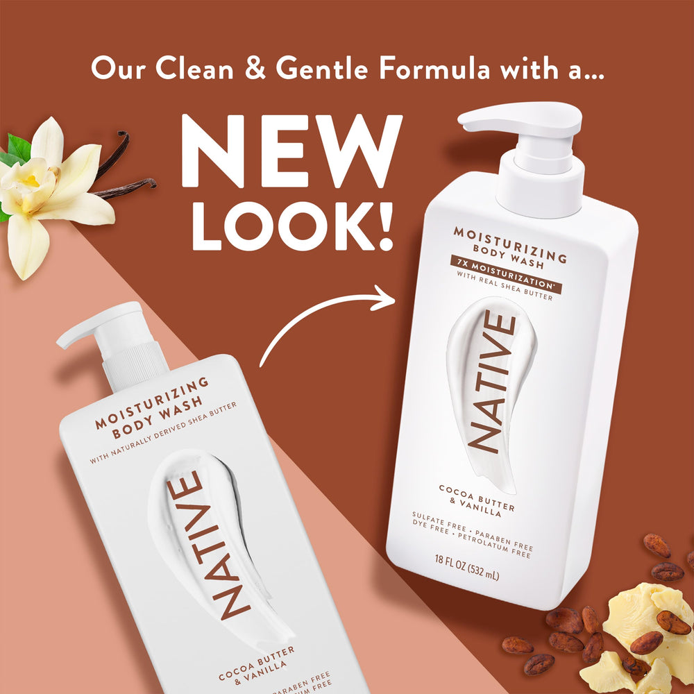 Native body wash in shower setup for refreshing cleanse