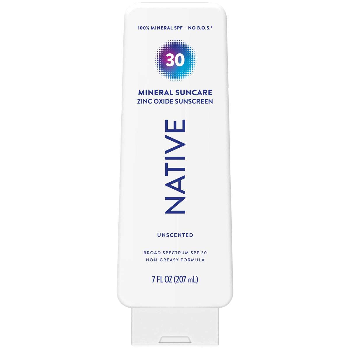 Native Sunscreen Lotion Unscented bottle pour: quick, non-greasy application