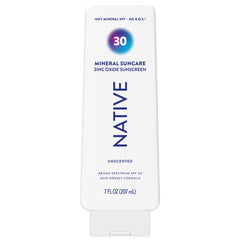 Native Sunscreen Lotion Unscented bottle pour: quick, non-greasy application
