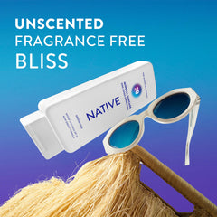 Native Sunscreen Lotion Unscented mineral zinc oxide close-up