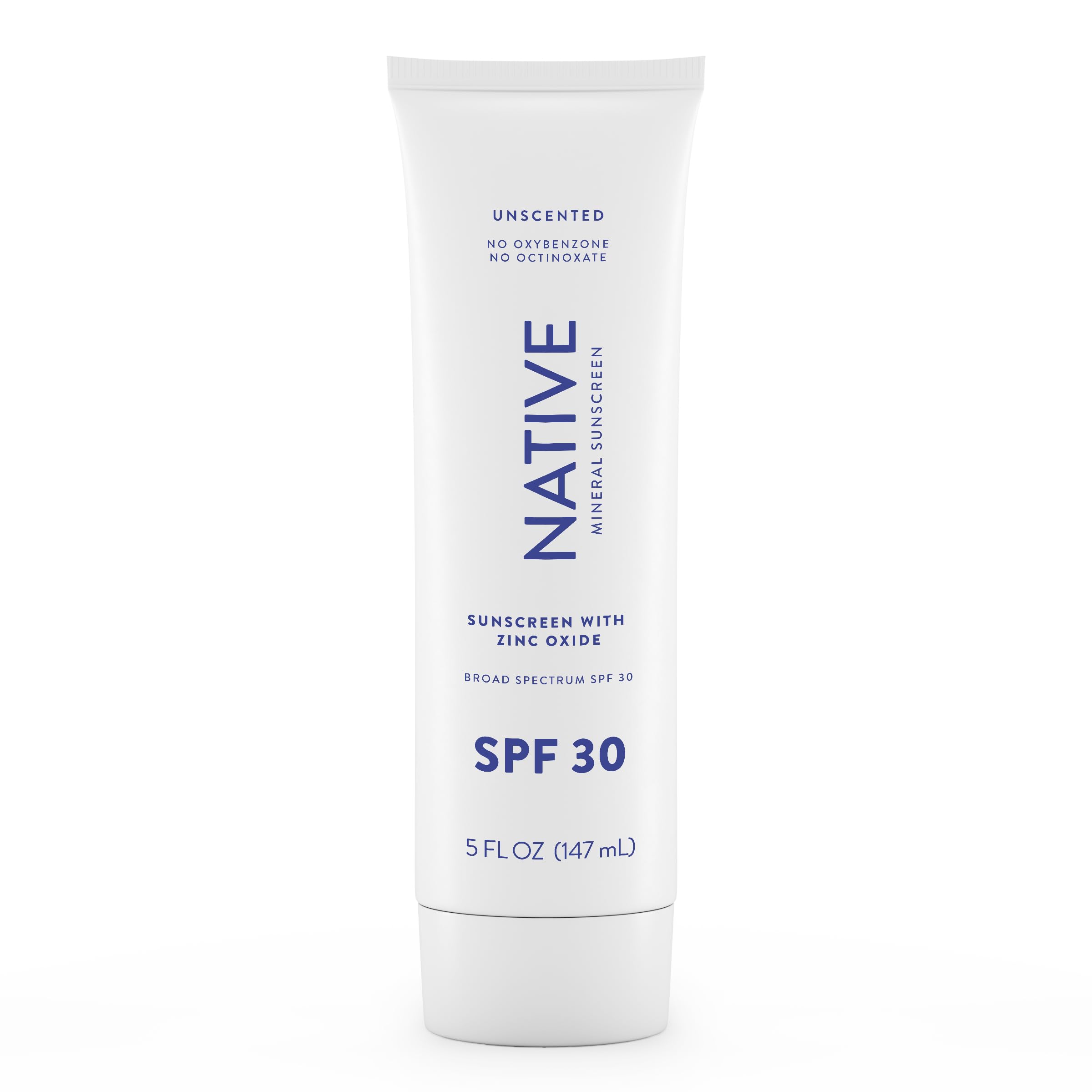 Native Sunscreen SPF 30 bottle front—fragrance-free protection for sensitive skin