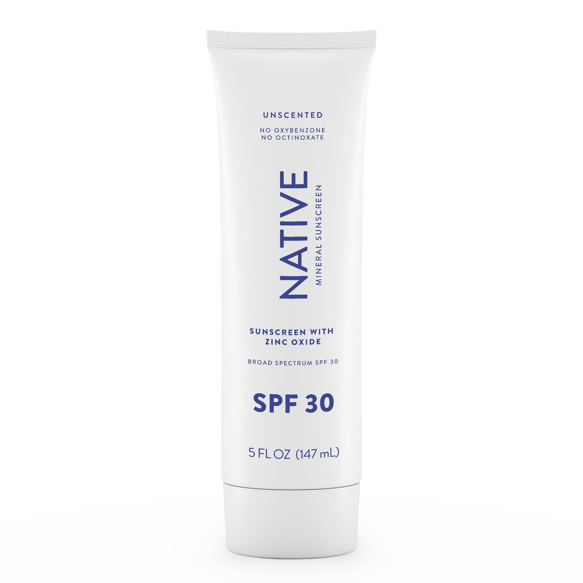 Native Sunscreen SPF 30 bottle front—fragrance-free protection for sensitive skin