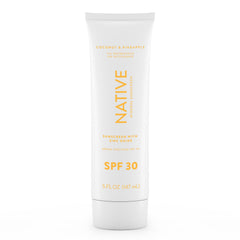 Native Sunscreen SPF 30 bottle pour shows smooth, everyday sun protection.