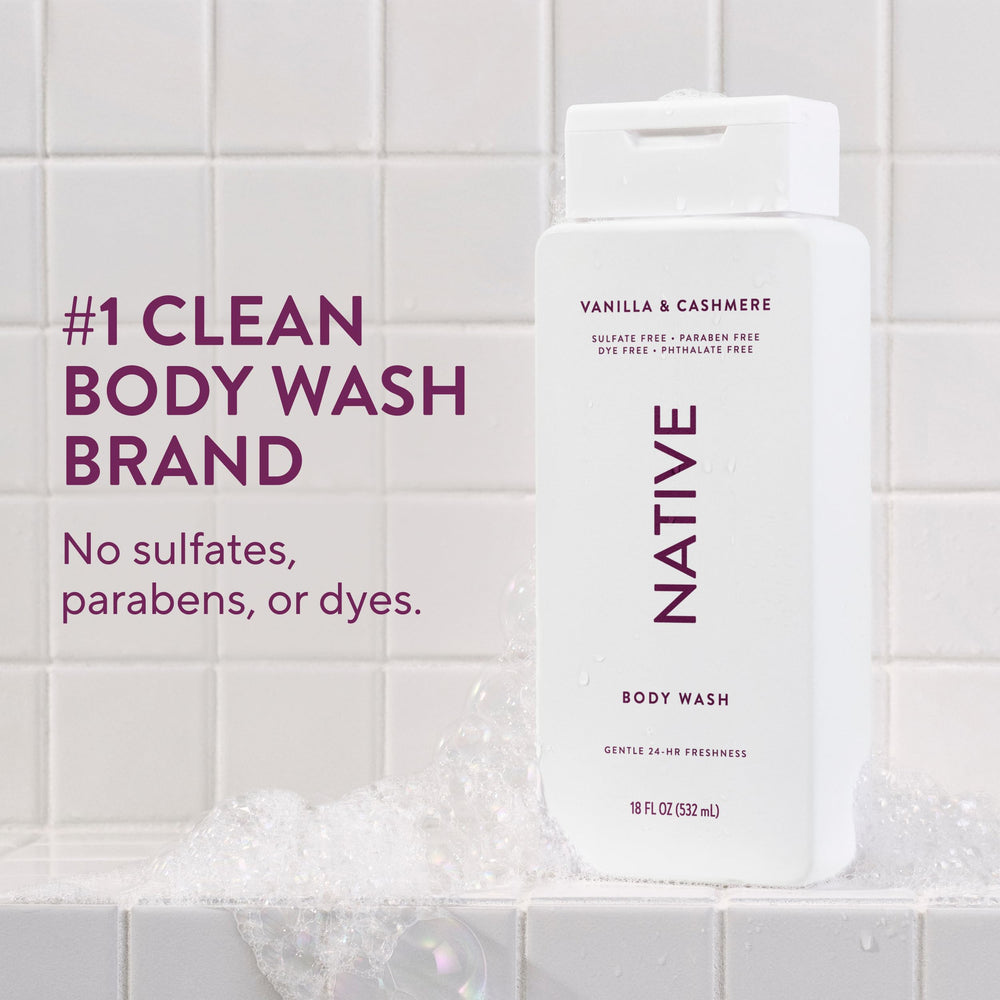 Native Vanilla & Cashmere Body Wash: espuma cremosa que envuelve la piel