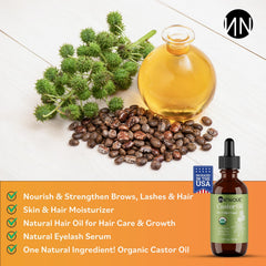 Natnique Castor Oil applicators set enables precise lash and brow application