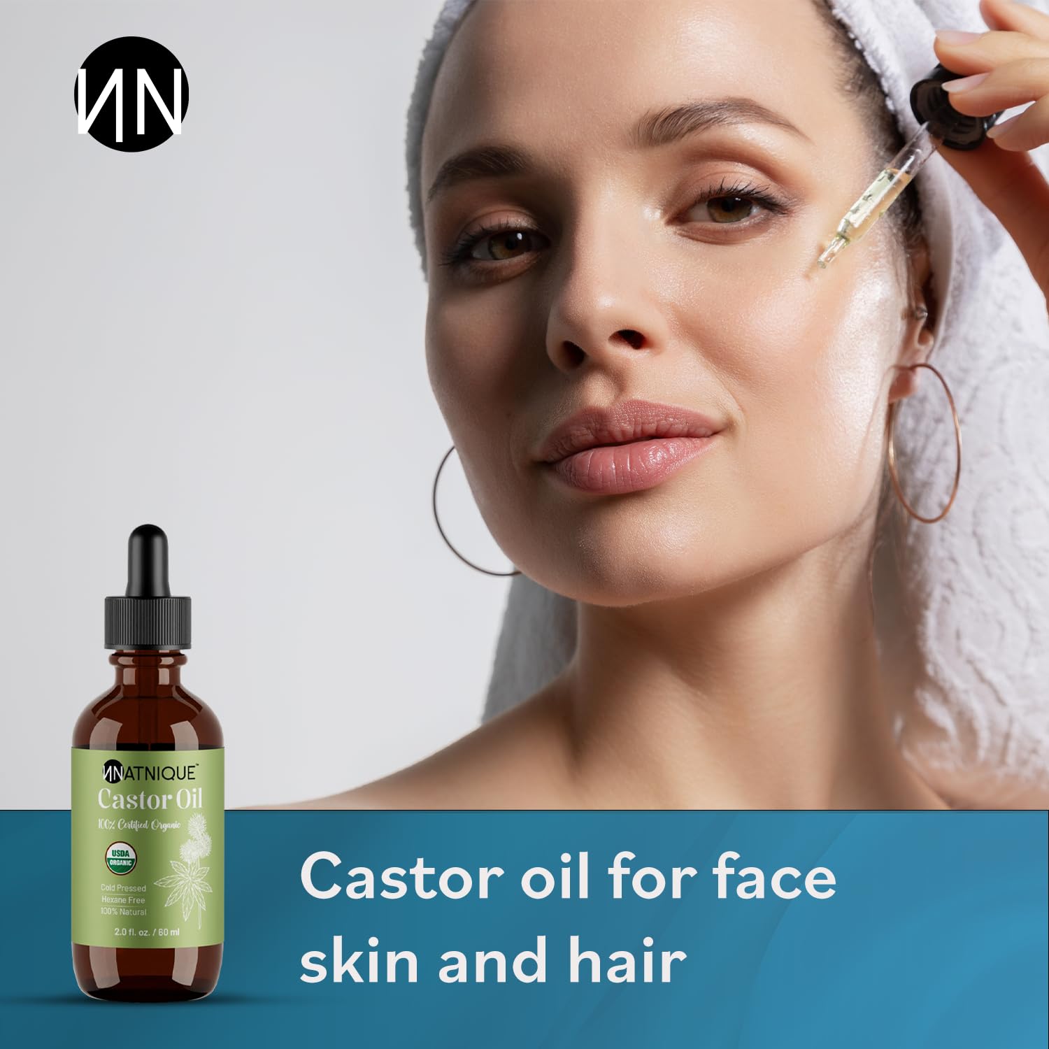 Natnique Castor Oil nutrient-rich formula emphasizes fatty acids benefits