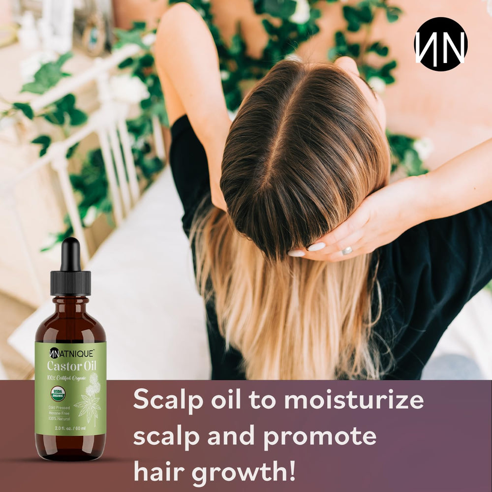 Natnique Castor Oil face moisturizer texture highlights hydrating feel