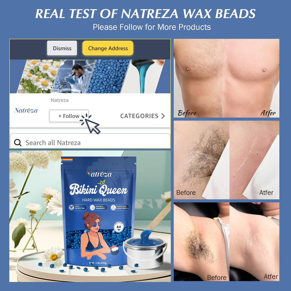 Close-up of Natreza beads highlighting smooth melting for sensitive skin.