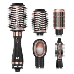 Natrial Hair Dryer Brush demonstrates one-step drying for quick styling.