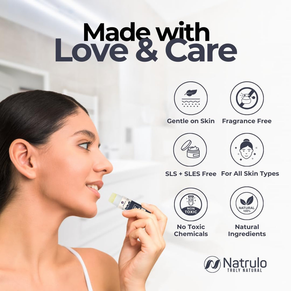 Con vitaminas A, D, E y K para nutrición labial.