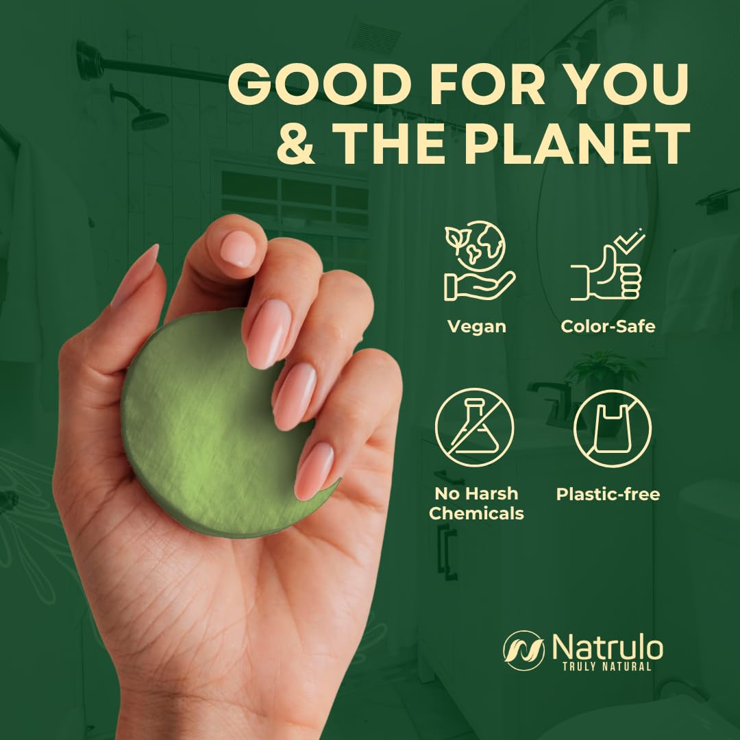 Natrulo champú en barra vegano sin plástico y sostenible.