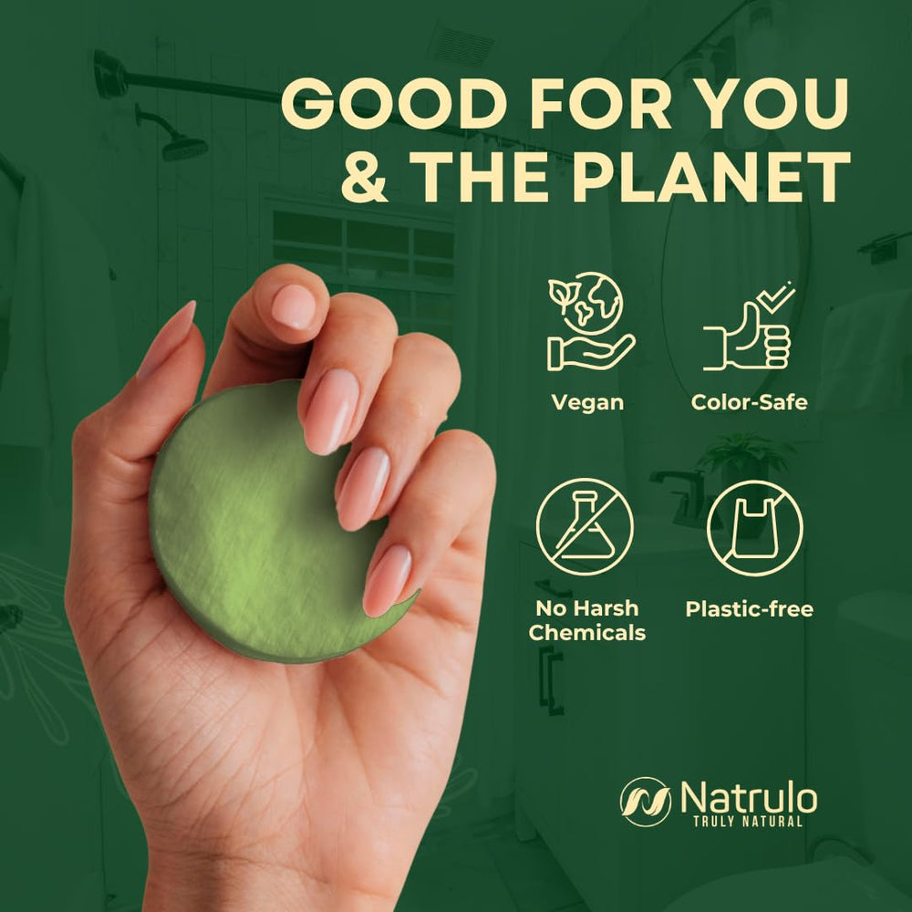 Natrulo champú en barra vegano sin plástico y sostenible.
