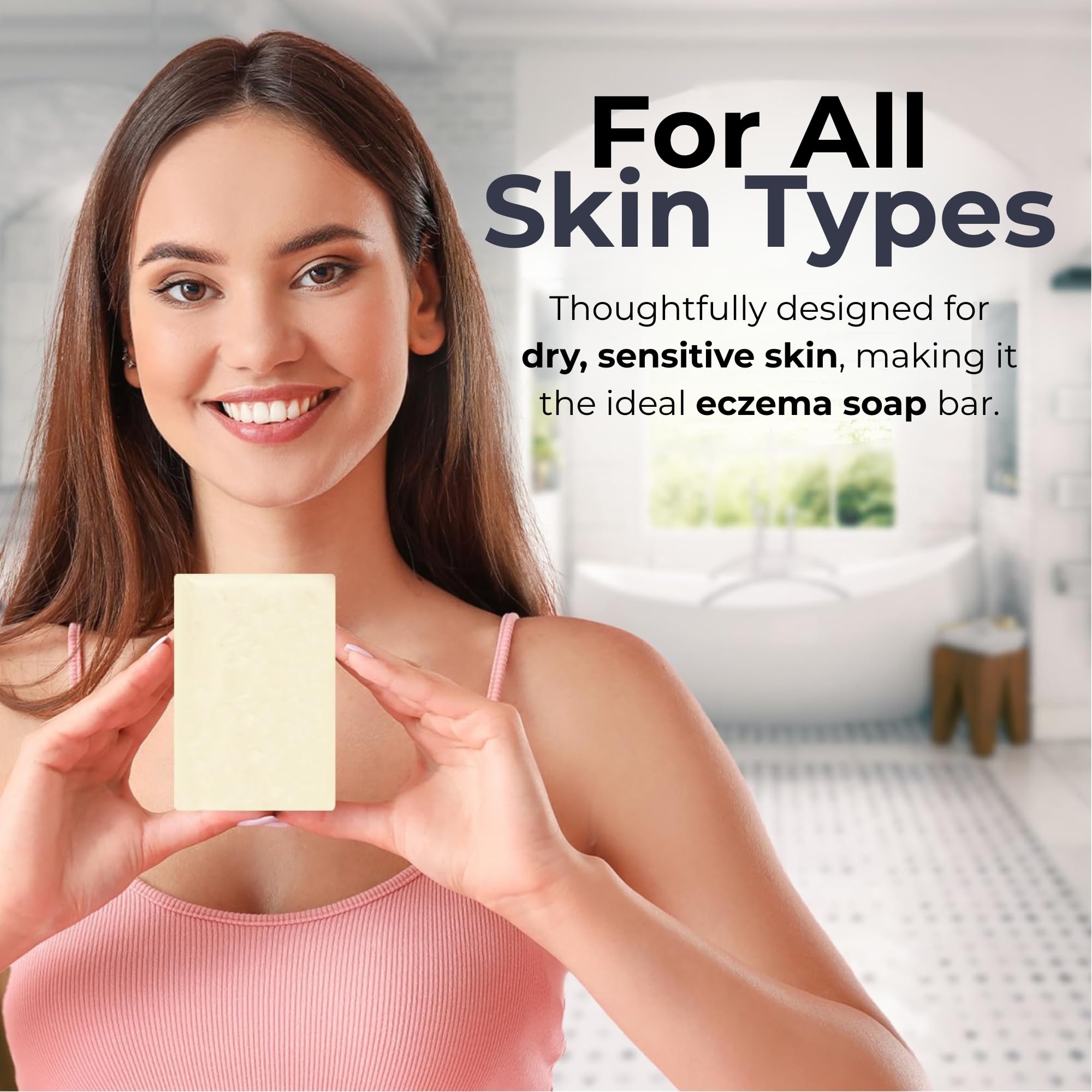Natrulo Eczema-friendly soap bar shown for gentle cleansing