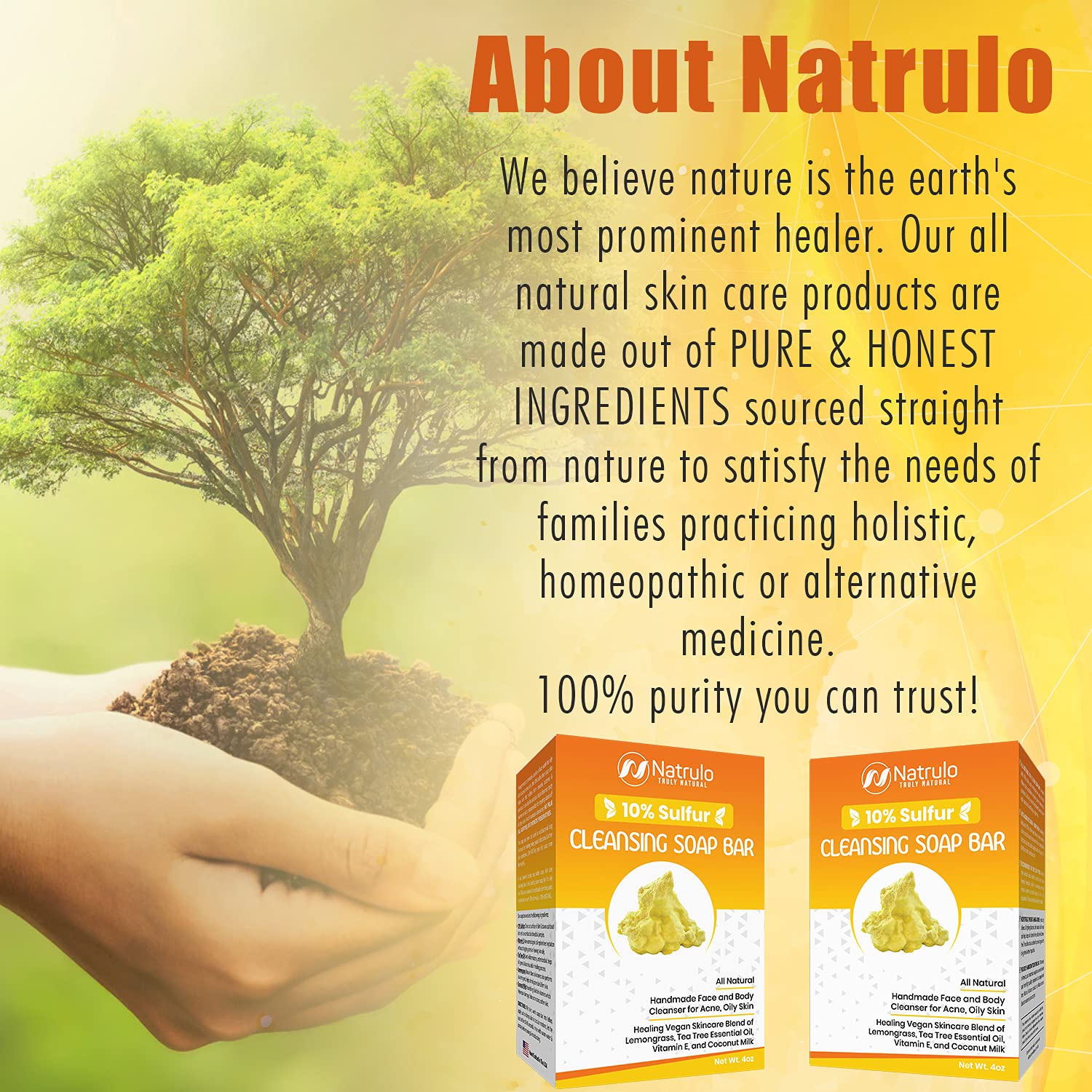 Natrulo bar suitable for face and body cleansing