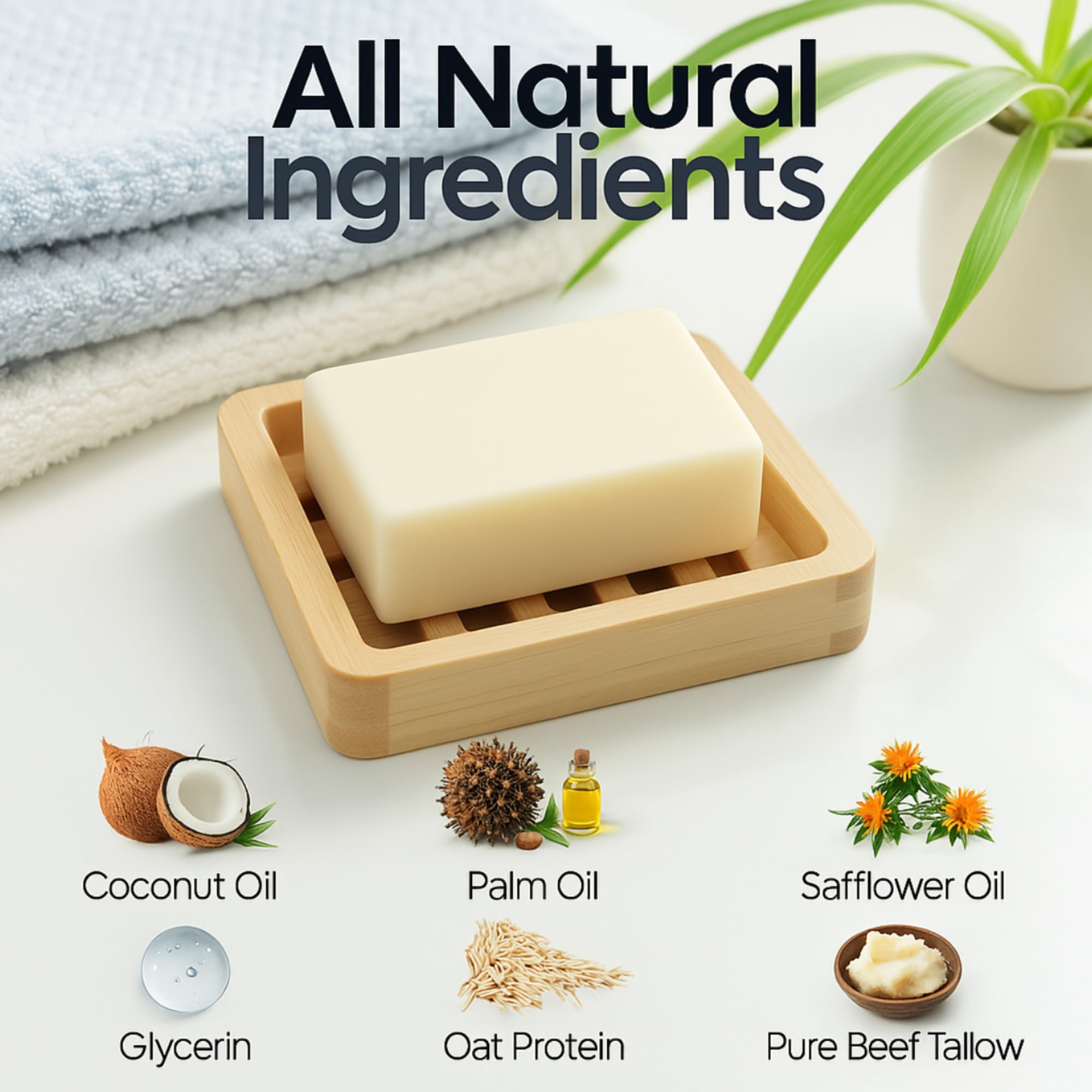 Natrulo Handmade Tallow Cleanser with creamy lather for daily use
