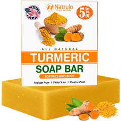 Jabón Natrulo con cúrcuma para cara y cuerpo, ilumina la piel.