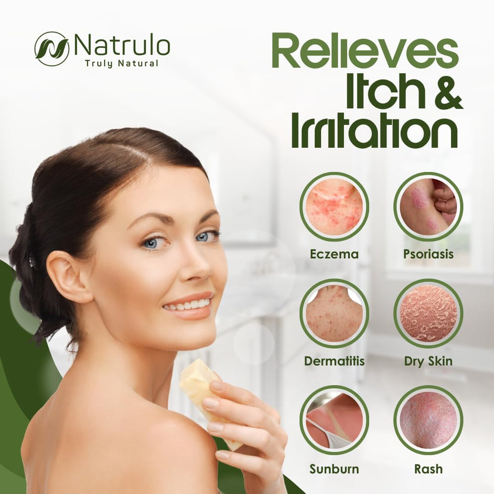 Jabón Natrulo para piel sensible, uso diario para rostro y cuerpo.